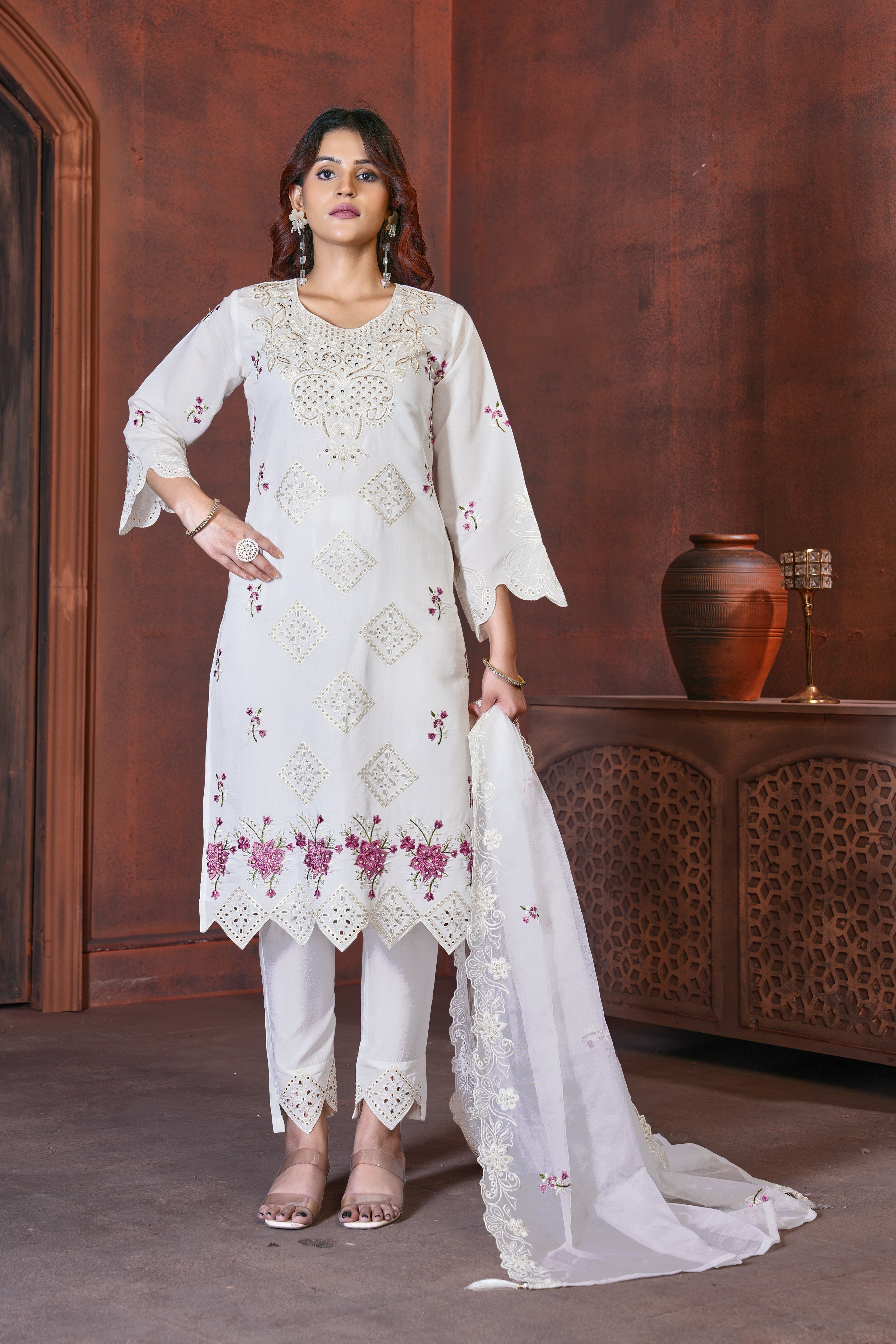 Embroidery with Sequins & Heavy Hand work kurti