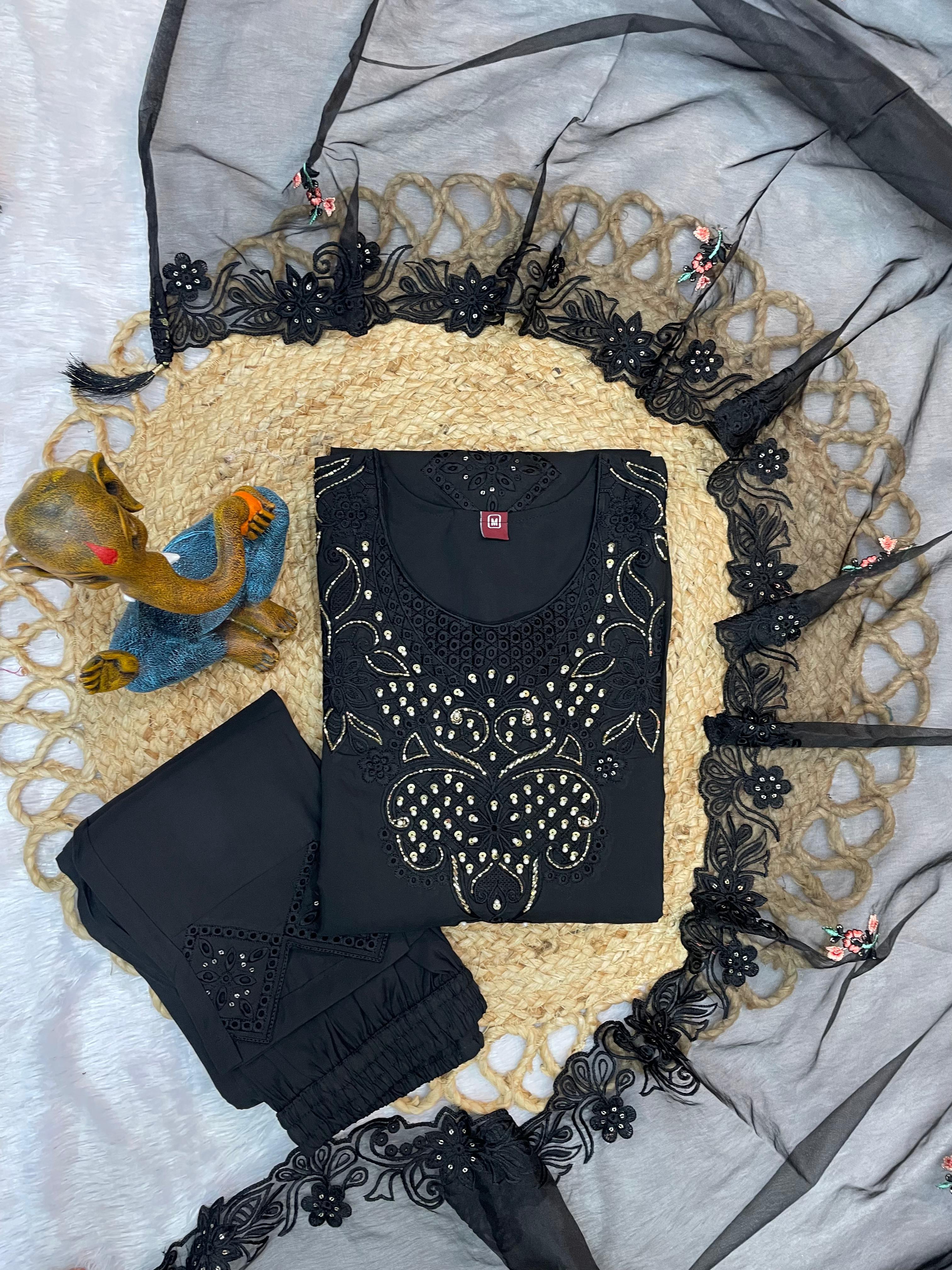 Embroidery with Sequins & Heavy Hand work kurti