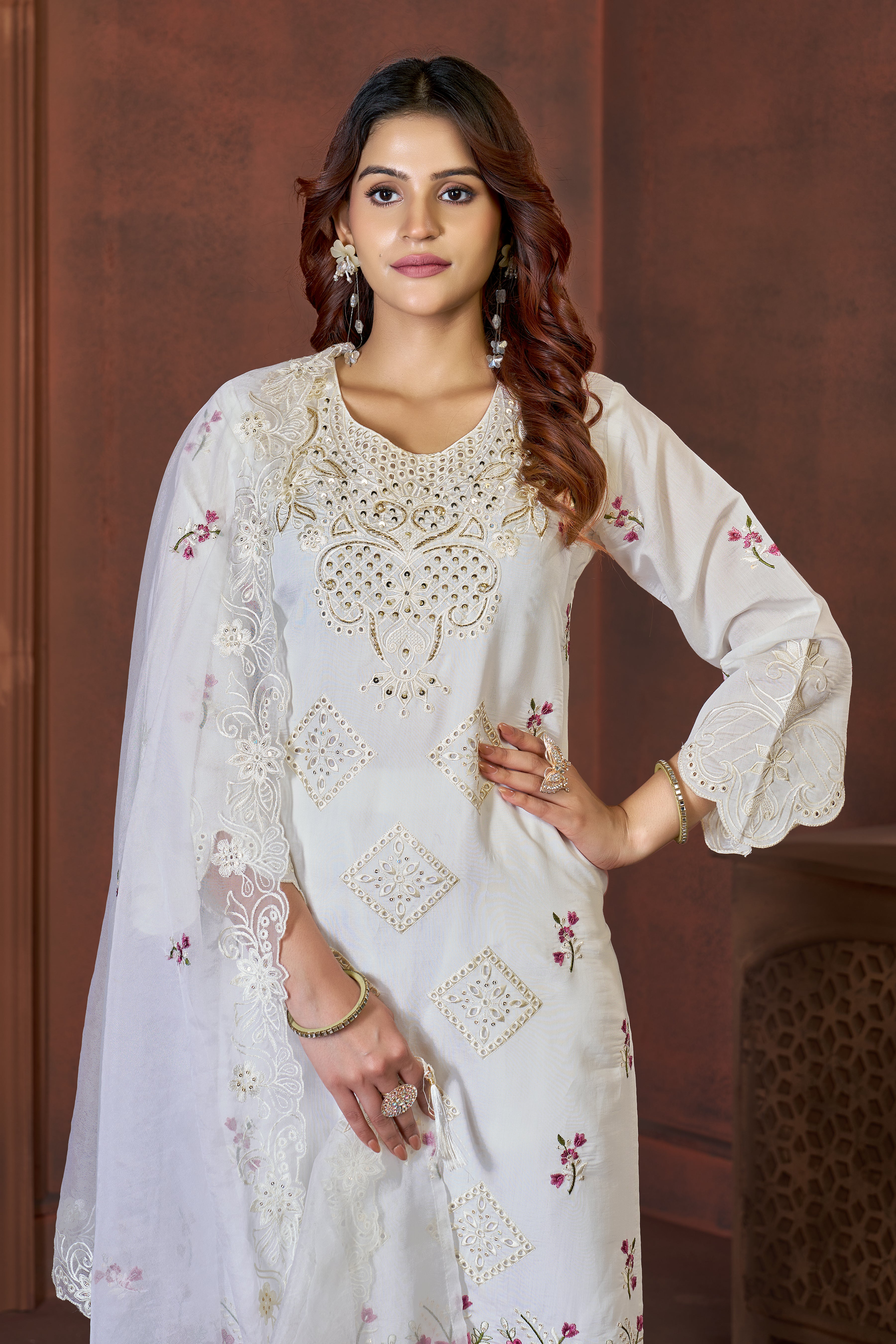 Embroidery with Sequins & Heavy Hand work kurti
