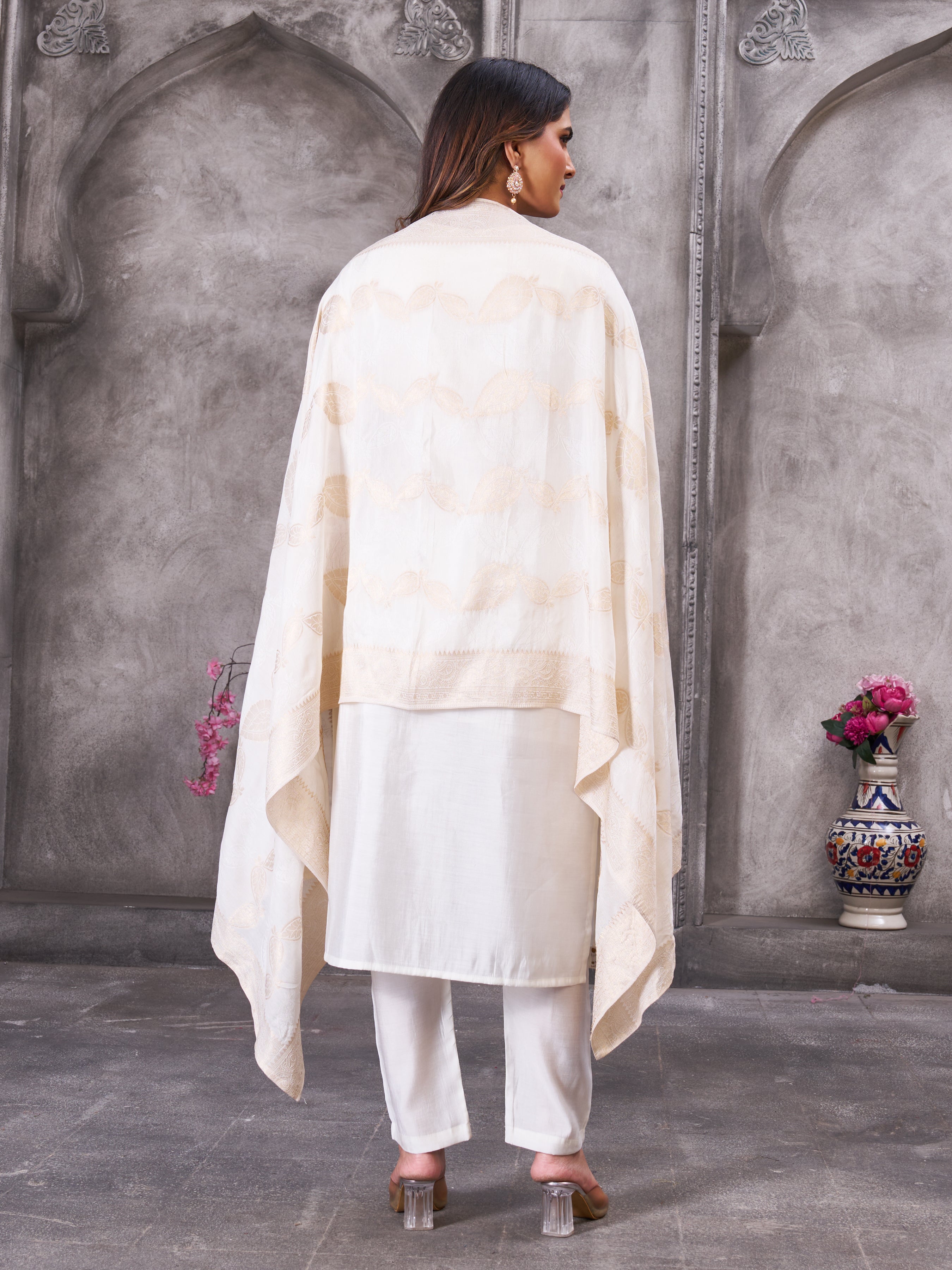 Multi Embroidery Sequins With Hand Work Kurti