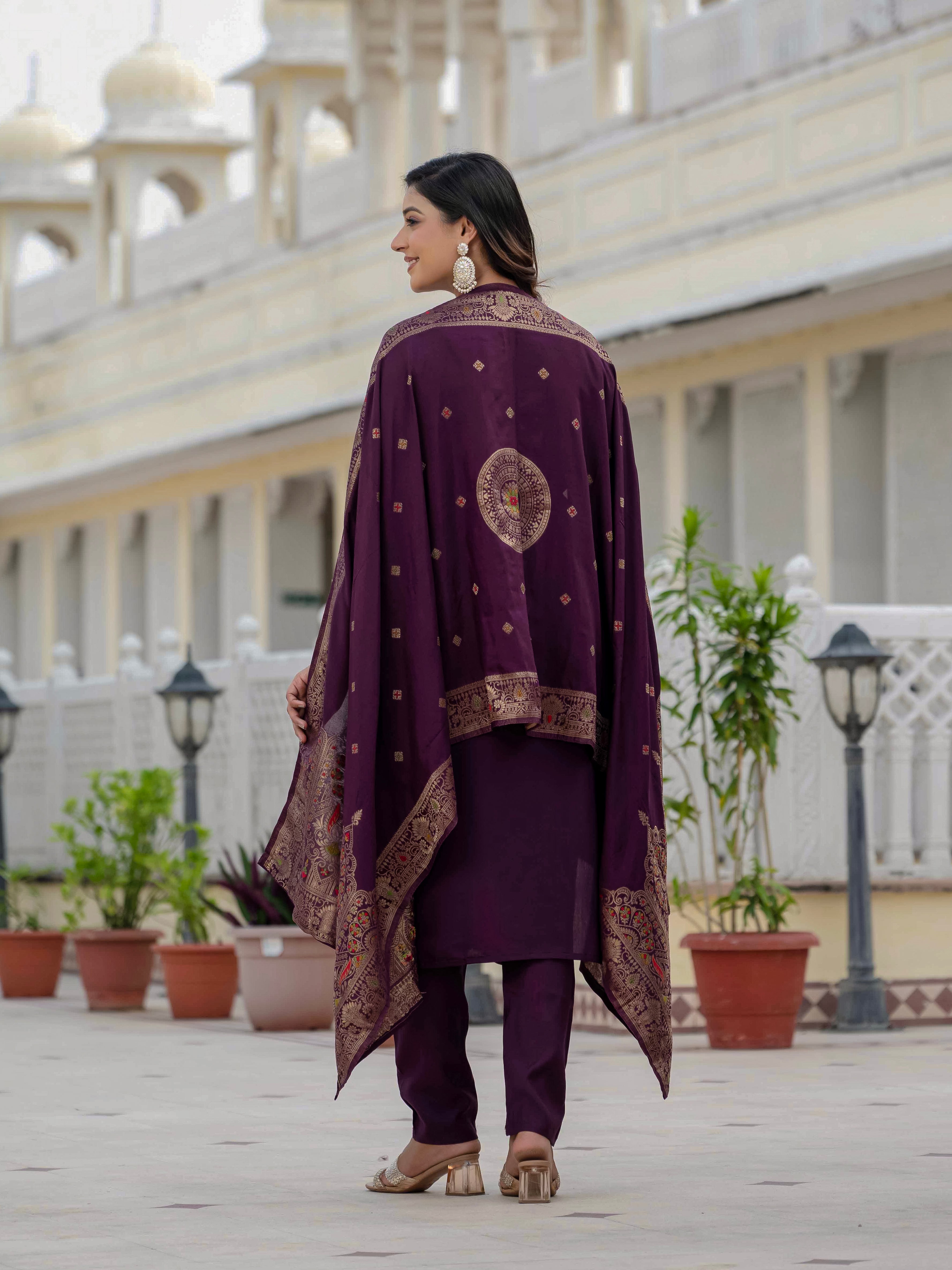 Embroidery With Sequins Work kurti